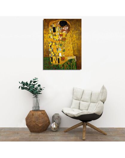 Tableau reproduction de Klimt Gustav Le Baiser jaune - 30x40 cm